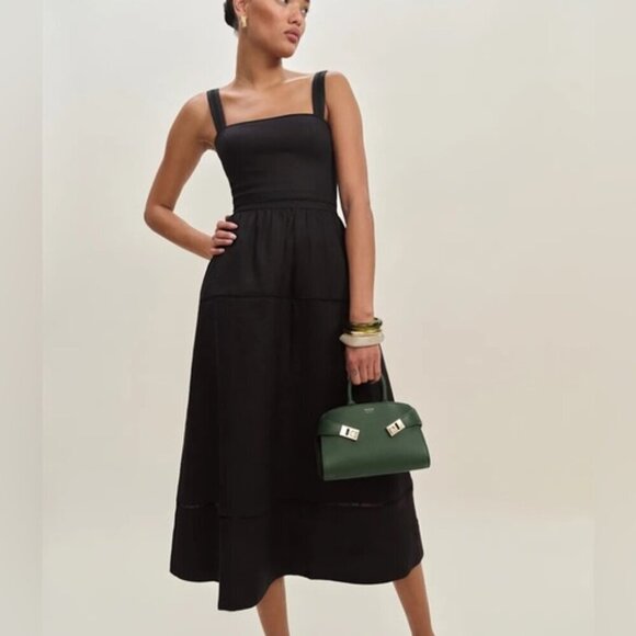 Reformation Dresses & Skirts - NEW Reformation Everett Sleeveless Linen Embroidered Midi Dress | US 2 UK 6